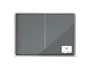 Nobo Vitrina de anuncios Premium Plus con puertas correderas y fieltro gris 18xA4