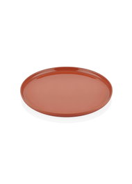 Hermia CTT0025 Plato para Servir Tartas, Porcelana, Terracota, 21 x 21 x 1 cm