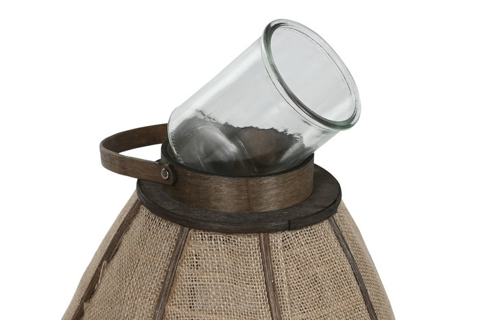 DKD Home Decor Portavelas Scandi Yute Bambú Natural 34 x 34 x 74 cm DKD Home Decor Portavelas Scandi Yute Bambú Natural 34 x 34 x 74 cm