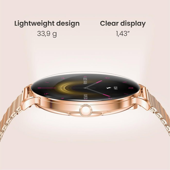 Forever Smartwatch Lucca SB-370 Oro Rosa con Correa Moteada