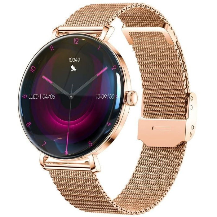 Forever Smartwatch Lucca SB-370 Oro Rosa con Correa Moteada