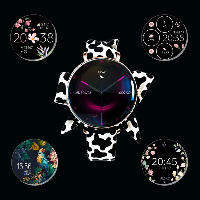 Forever Smartwatch Lucca SB-370 Oro Rosa con Correa Moteada