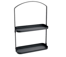 DKD Home Decor Centro de Mesa Metal 2 Pisos Negro