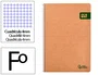 Liderpapel Cuaderno espiral A4 Ecouse tapa cartulina kraft 80 hojas papel reciclado 80gr cuadro 4mm con margen