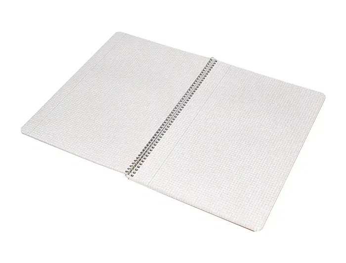 Liderpapel Cuaderno espiral A4 Ecouse tapa cartulina kraft 80 hojas papel reciclado 80gr cuadro 4mm con margen