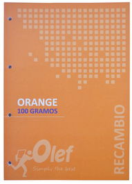 Recambio Olef A4 80H 100Gr 4 Taladros Cuadric.5X5 Naranja (Set de 5)