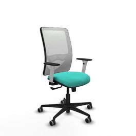 PIQUERAS Y CRESPO Silla de oficina Zulema Turquesa y Blanco