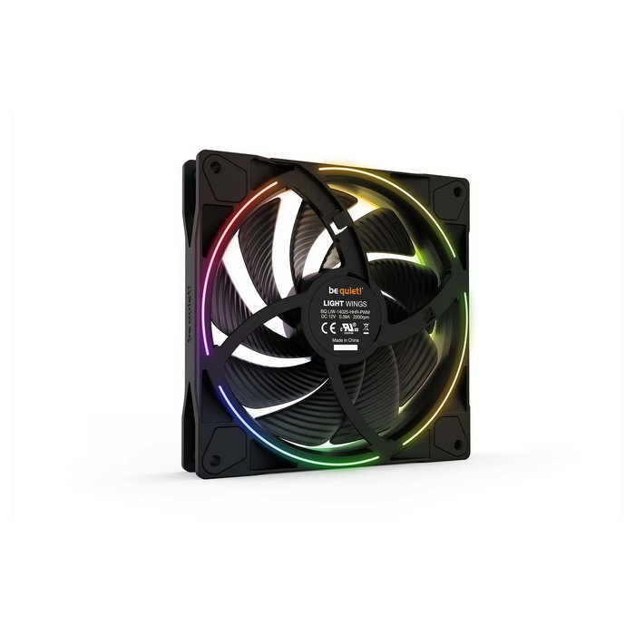 Be Quiet! LIGHT WINGS 140mm PWM high-speed ARGB Triple-Pack Ventilador 14 cm Negro 2200 RPM 4 Pines Be Quiet! LIGHT WINGS 140mm PWM high-speed ARGB Triple-Pack Ventilador 14 cm Negro 2200 RPM 4 Pines