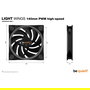 Be Quiet! LIGHT WINGS 140mm PWM high-speed ARGB Triple-Pack Ventilador 14 cm Negro 2200 RPM 4 Pines
