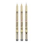 Sakura Pigma Micron Estuche de 3 Rotuladores Negros 0.2, 0.4, 0.8 mm