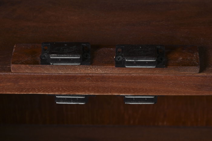 DKD Home Decor Estantería Tradicional de 8 Puertas y 22 Estantes, Mango y Metal, Color Natural, 38 x 221 x 248 cm (L x A x An)