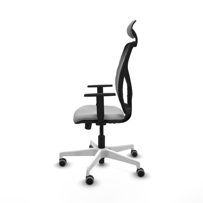 PIQUERAS Y CRESPO Silla de oficina Motilla con mecanismo Sincro/Traslack, Gris claro y Negro