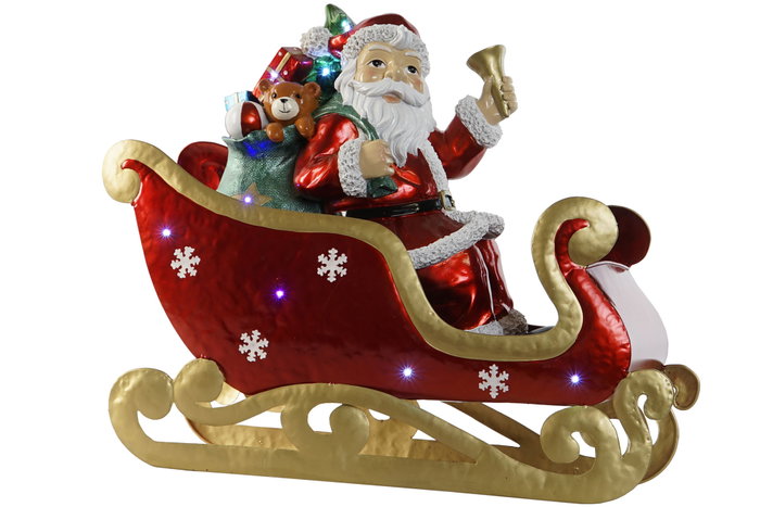 DKD Home Decor Trineo Navidad Tradicional Rojo Multicolor 26 x 60 x 64 cm DKD Home Decor Trineo Navidad Tradicional Rojo Multicolor 26 x 60 x 64 cm