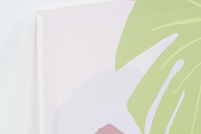 DKD Home Decor Set de 2 Cuadros de Lienzo y Pino Tropical Multicolor 50x70 cm