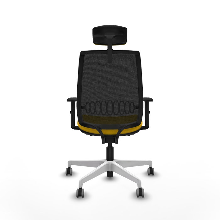 PIQUERAS Y CRESPO Silla de oficina Alares traslack malla negra bali amarillo PIQUERAS Y CRESPO Silla de oficina Alares traslack malla negra bali amarillo