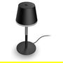 Philips Hue Go Lámpara de Mesa Inteligente LED Portátil Bluetooth/Zigbee, Blanco y Color Regulable, Negro, 530 lm, IP20/IP54