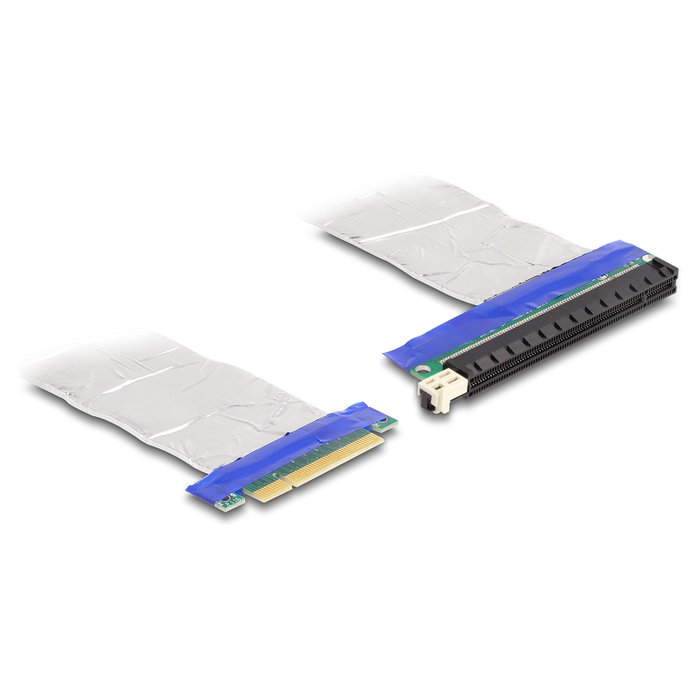 DeLOCK Riser Card PCI Express x8 a x16, Cable 20 cm, Conectores Macho/Hembra, Plata, Referencia Delock DeLOCK Riser Card PCI Express x8 a x16, Cable 20 cm, Conectores Macho/Hembra, Plata, Referencia Delock