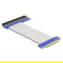 DeLOCK Riser Card PCI Express x8 a x16, Cable 20 cm, Conectores Macho/Hembra, Plata, Referencia Delock