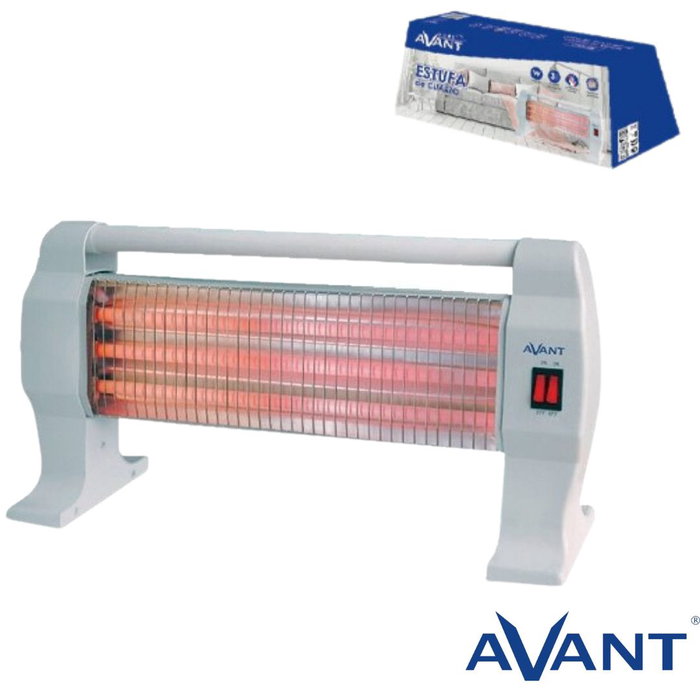 Avant Estufa de Cuarzo AV7552 de 1200W con 3 Niveles de Potencia