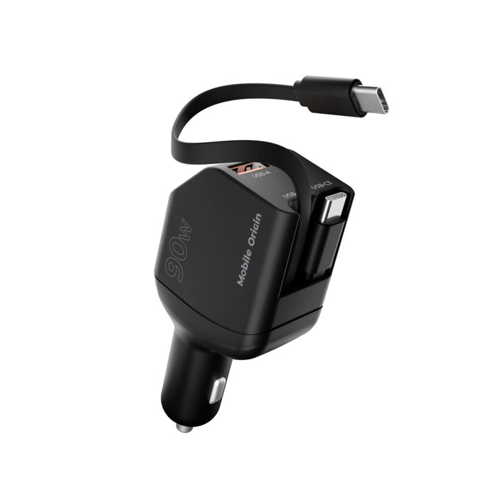 Mobile Origin CA22 Cargador de Coche 90W USB-C + USB-A con 2 cables de 60cm