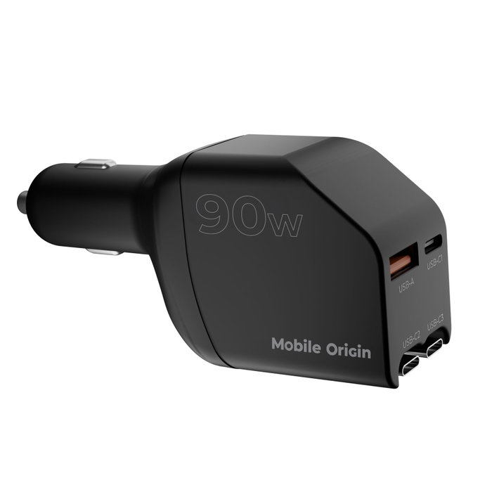 Mobile Origin CA22 Cargador de Coche 90W USB-C + USB-A con 2 cables de 60cm