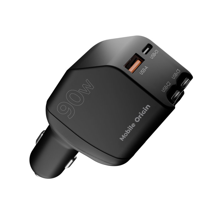 Mobile Origin CA22 Cargador de Coche 90W USB-C + USB-A con 2 cables de 60cm