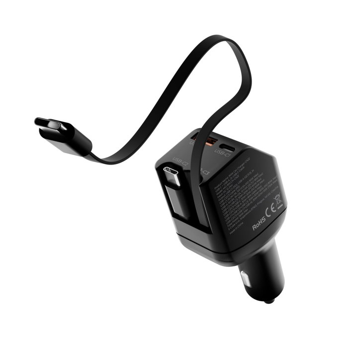 Mobile Origin CA22 Cargador de Coche 90W USB-C + USB-A con 2 cables de 60cm