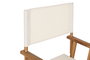 DKD Home Decor Silla Director de Acacia y Poliéster, Plegable