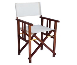 DKD Home Decor Silla Director de Acacia y Poliéster, Plegable
