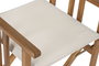 DKD Home Decor Silla Director de Acacia y Poliéster, Plegable