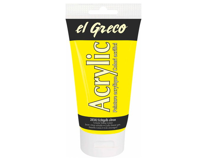 Kreul Pintura acrílica el Greco Amarillo Genuine Yellow Citron 150ml Kreul Pintura acrílica el Greco Amarillo Genuine Yellow Citron 150ml