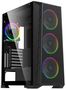 Hiditec MH12 Torre Negro, Chasis ATX E-ATX Micro ATX, USB Type-C, Panel de Vidrio Templado, Iluminación ARGB, Refrigeración Optimizada