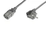 Digitus AK-440100-018-S Cable de Alimentación CEE7/7 a IEC C13 90º, 1.8m Negro, Probado VDE, para PC/Monitor
