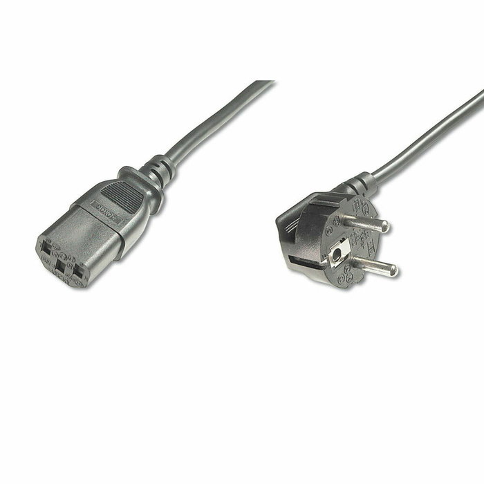 Digitus Cable de alimentación CEE-7/7 90° Schuko a C13 1.80m Negro