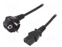 Digitus Cable de alimentación CEE 7/7 90° a C13, 1,8 m, Negro