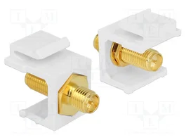 DeLOCK 86356 Módulo Keystone RP-SMA Blanco
