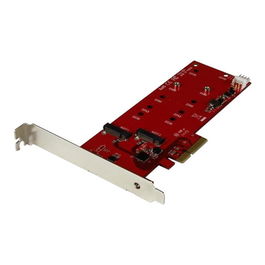 Startechcom PEX2M2 Tarjeta Controladora M.2 SATA3 PCIe 2.0 x2 con 2 Puertos Internos y Controlador ASMedia ASM1062