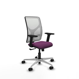 PIQUERAS Y CRESPO Silla de oficina Motilla Morado y Blanco con mecanismo Sincro