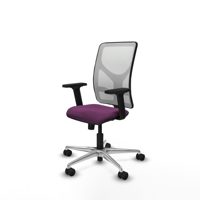 PIQUERAS Y CRESPO Silla de oficina Motilla Morado y Blanco con mecanismo Sincro