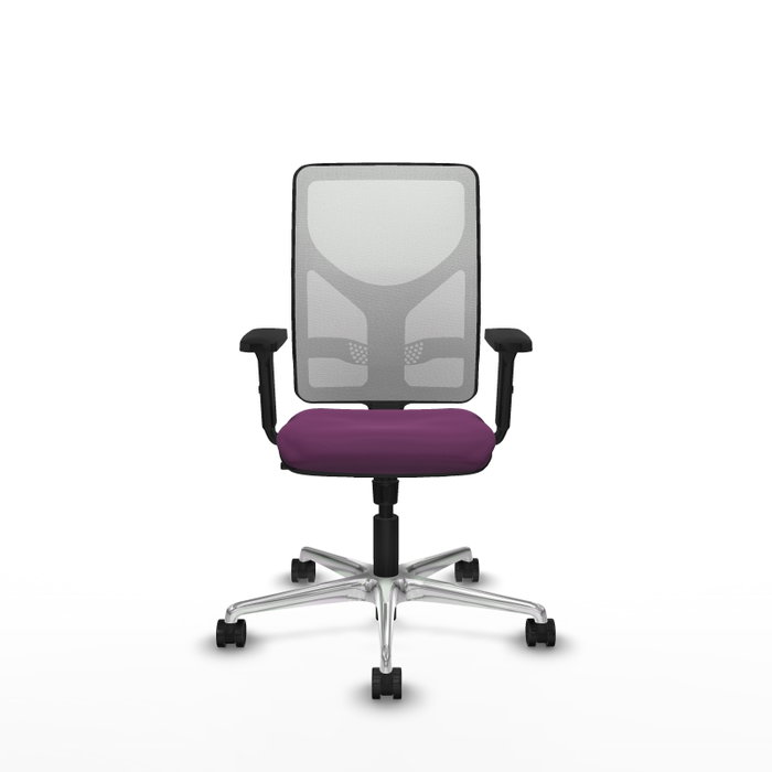 PIQUERAS Y CRESPO Silla de oficina Motilla Morado y Blanco con mecanismo Sincro