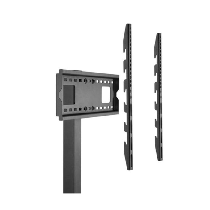 Equip Soporte de suelo para TV o monitor, VESA 600x400, ajustable en altura, giratorio, estante integrado, capacidad de carga 40 kg