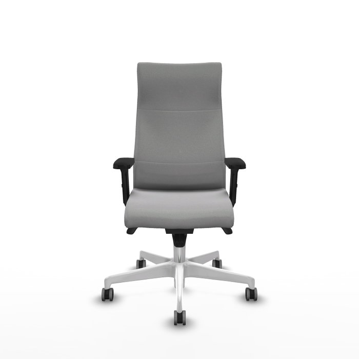 Sillón Albacete con mecanismo Sincro tapizada con Tela color Gris claro. Equipado con Base poliamida blanca, Brazos 2D y Ruedas 65 mm parqué Sillón Albacete con mecanismo Sincro tapizada con Tela color Gris claro. Equipado con Base poliamida blanca, Brazos 2D y Ruedas 65 mm parqué