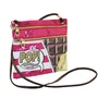 Oh My Pop Bolso Bandolera Action Mini Horizontal Chocolat Rosa Poliéster 18x22x1cm