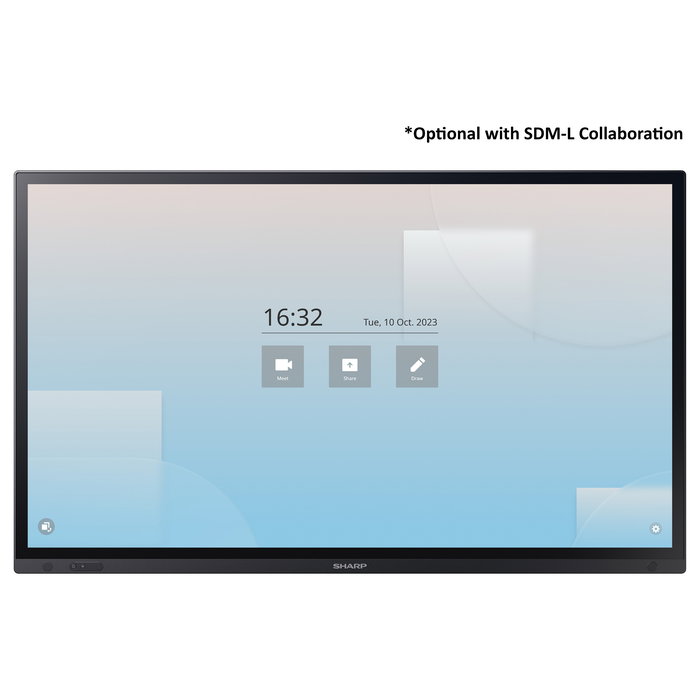 Sharp PN-LA652 Pantalla Plana Interactiva LCD Táctil de 65" / 165.1 cm, 4K Ultra HD, InGlass, 20 Puntos Táctiles, IPS, HDMI, DisplayPort, USB