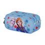 Disney Frozen 2 Estuche Portatodo Trick FAN 2.2 Heart, 3 Compartimentos, Azul, 10x23x11 cm