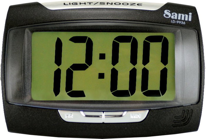 SAMI Despertador Digital LCD XL con Sensor de Luz Automático