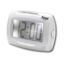 SAMI Despertador Dig.xl LCD con Sensor de Luz Automática, Plata