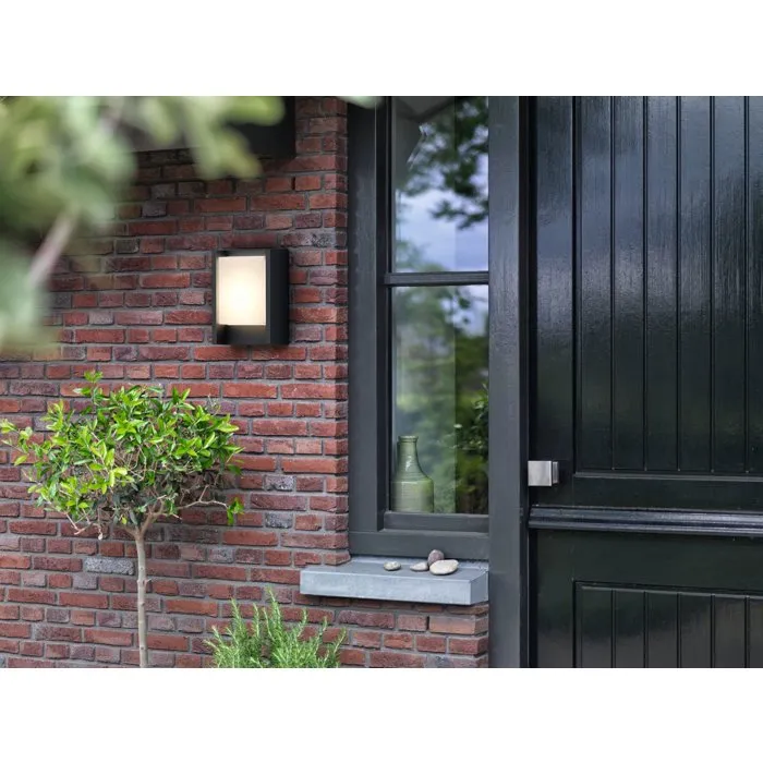 Philips Aplique de Exterior LED Arbor para Pared, 1x6W, 600 Lumen, Luz Blanca Cálida, IP44, Color Antracita Philips Aplique de Exterior LED Arbor para Pared, 1x6W, 600 Lumen, Luz Blanca Cálida, IP44, Color Antracita