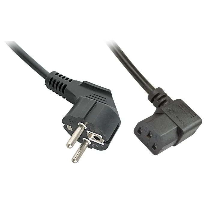 Lindy Cable de alimentación CEE7/7 a IEC 320, 3 m, Negro, Angular Lindy Cable de alimentación CEE7/7 a IEC 320, 3 m, Negro, Angular
