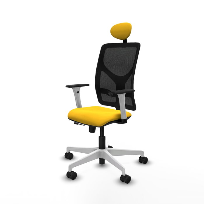 PIQUERAS Y CRESPO Silla de oficina Motilla Amarillo y Negro